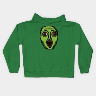 Fright Face (transparent) Kids Hoodie